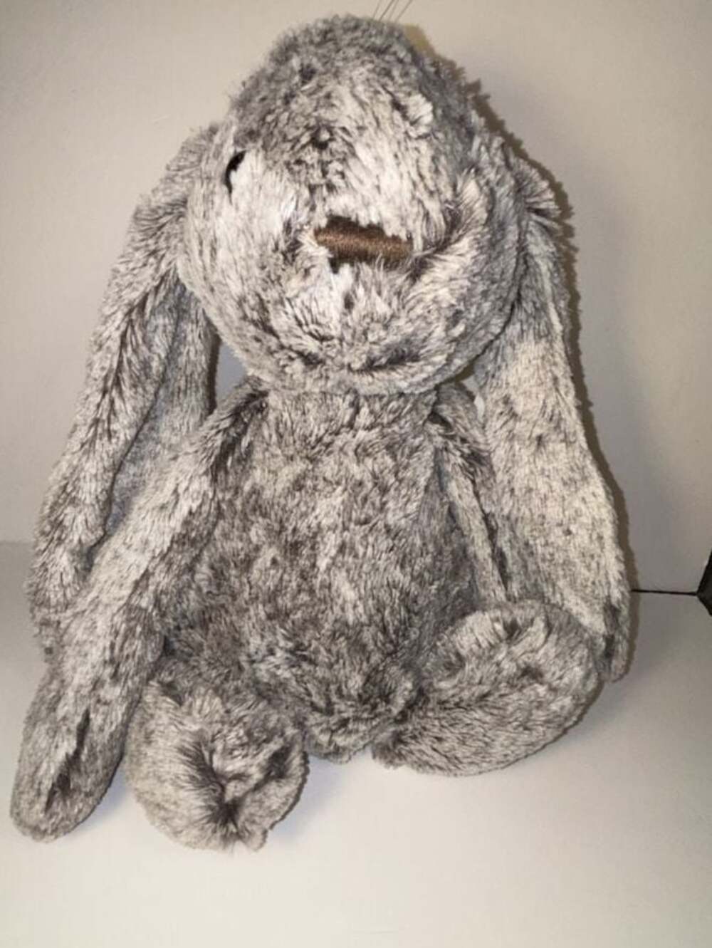 Burton + Burton Gray Speckled Plush Bunny Rabbit Stuffed Animal